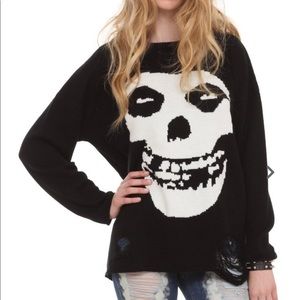 Iron Fist Hot Topic Misfits Distressed Knit Sweater